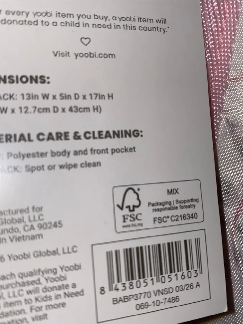 LoveShackFancy x Target - Yoobi Ribbon Rosa Backpack Sterling Dusk New
